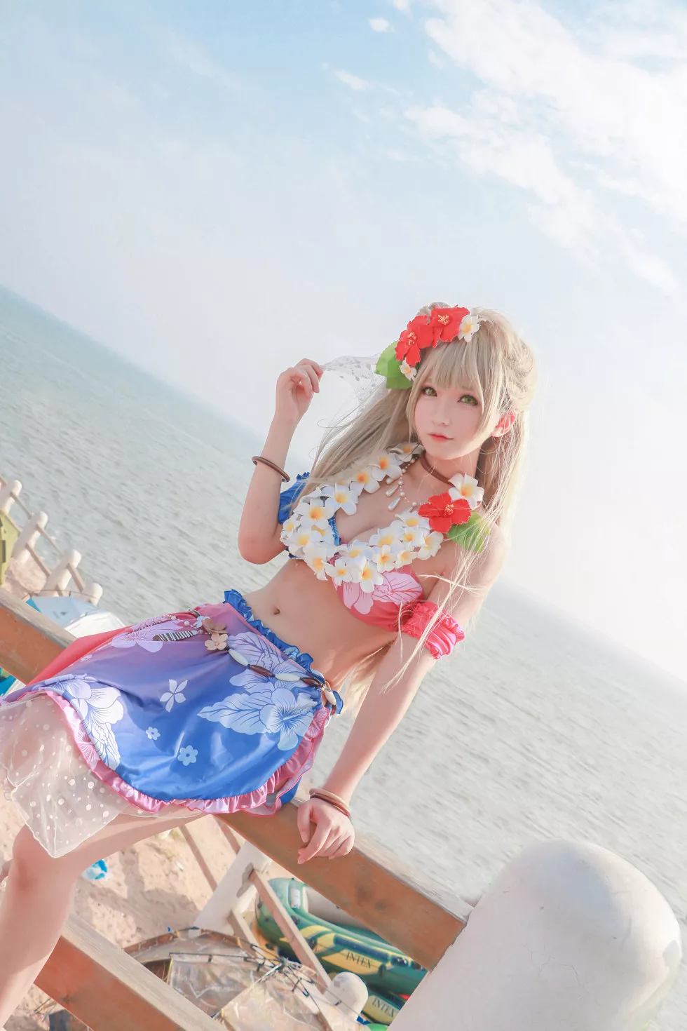 Xgyw.Org_[Cosplay精选]南小鸟Cos夏威夷水着觉醒泳装福利性感写真14P