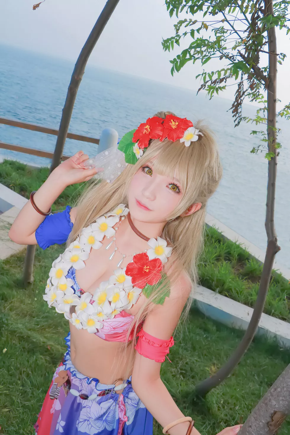 Xgyw.Org_[Cosplay精选]南小鸟Cos夏威夷水着觉醒泳装福利性感写真14P