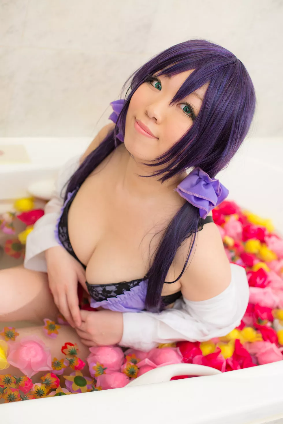 Xgyw.Org_[Cosplay精选]COS正片《は紫や》图集丰满美少女粉红薄纱裙秀豪乳写真200P