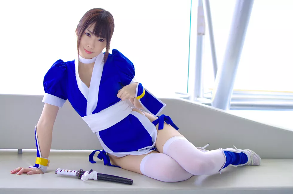 Xgyw.Org_[Cosplay精选]COS正片《霞浪漫》美女武士的白丝美腿性感写真337P