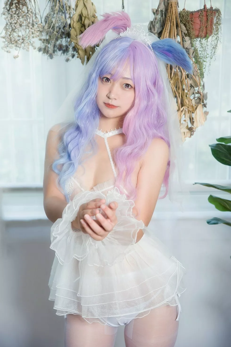 Xgyw.Org_[Cosplay精选]动漫博主大碗排面婚纱兔白丝婚纱秀翘臀美腿诱惑写真23P