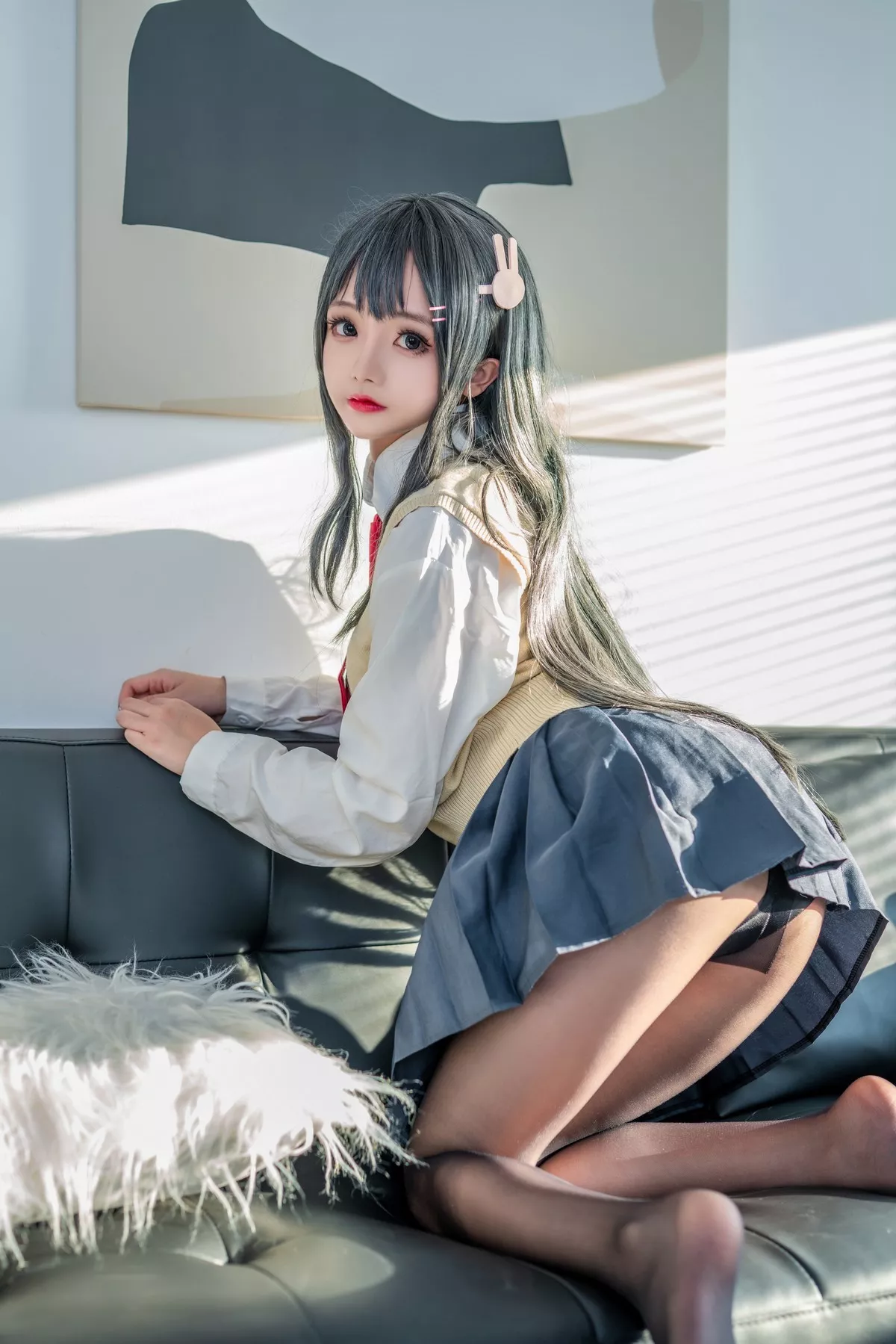 Xgyw.Org_Cosplay美女日奈娇麻衣校服主题私房性感学生制服半脱露蕾丝内衣迷人诱惑写真73P