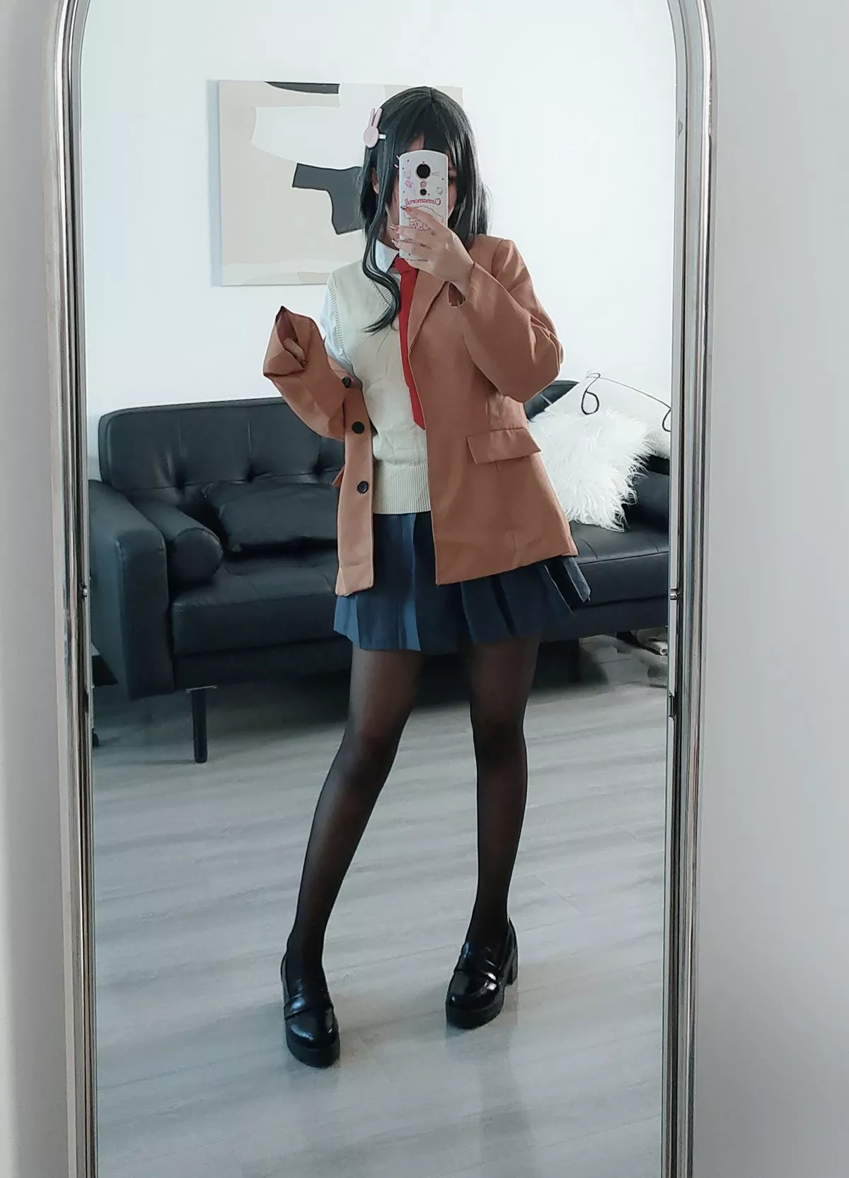 Xgyw.Org_Cosplay美女日奈娇麻衣校服主题私房性感学生制服半脱露蕾丝内衣迷人诱惑写真73P