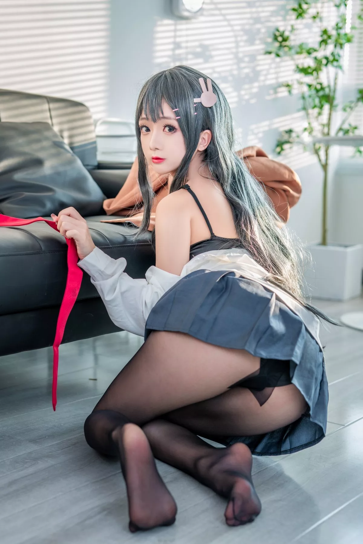 Xgyw.Org_Cosplay美女日奈娇麻衣校服主题私房性感学生制服半脱露蕾丝内衣迷人诱惑写真73P