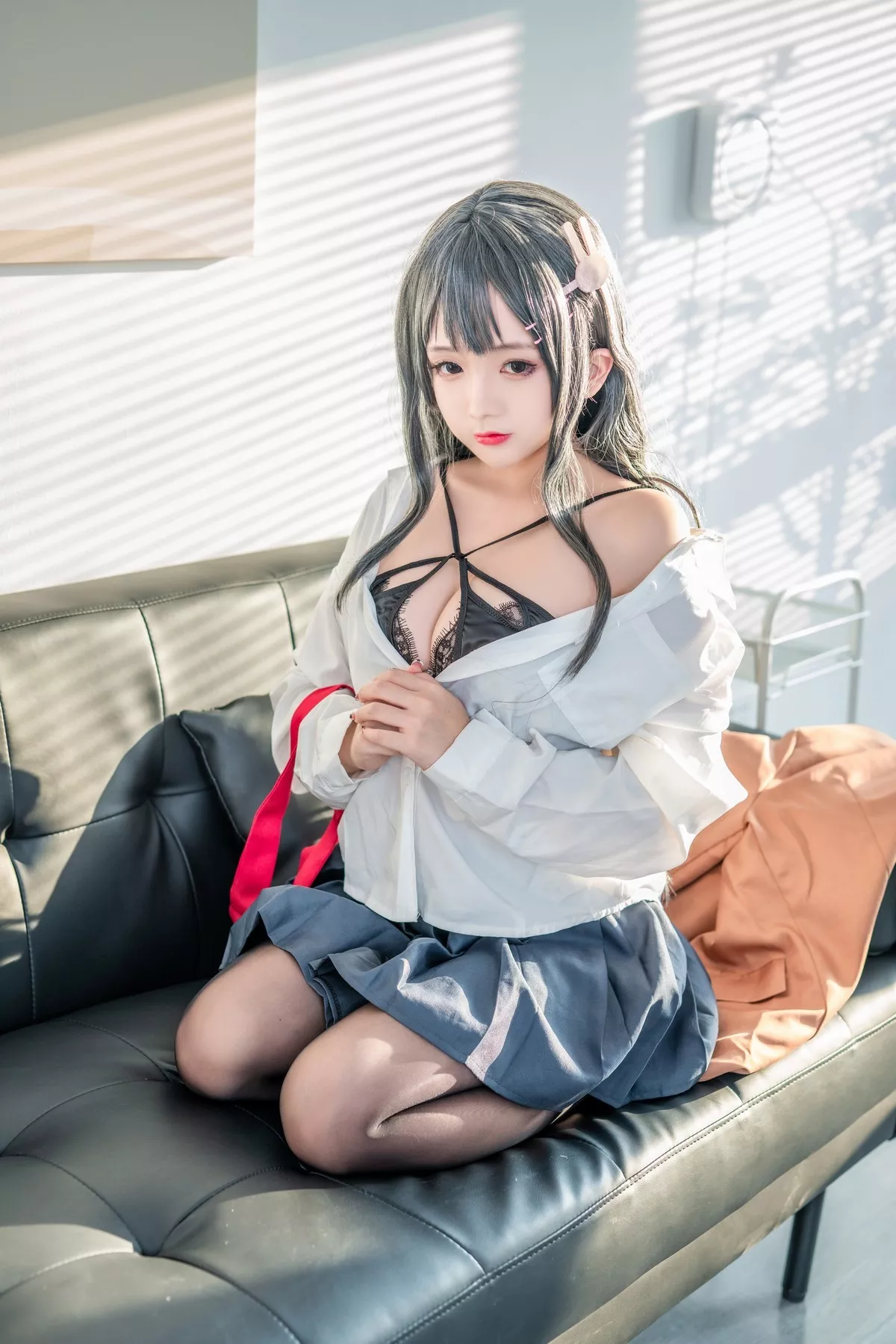 Xgyw.Org_Cosplay美女日奈娇麻衣校服主题私房性感学生制服半脱露蕾丝内衣迷人诱惑写真73P