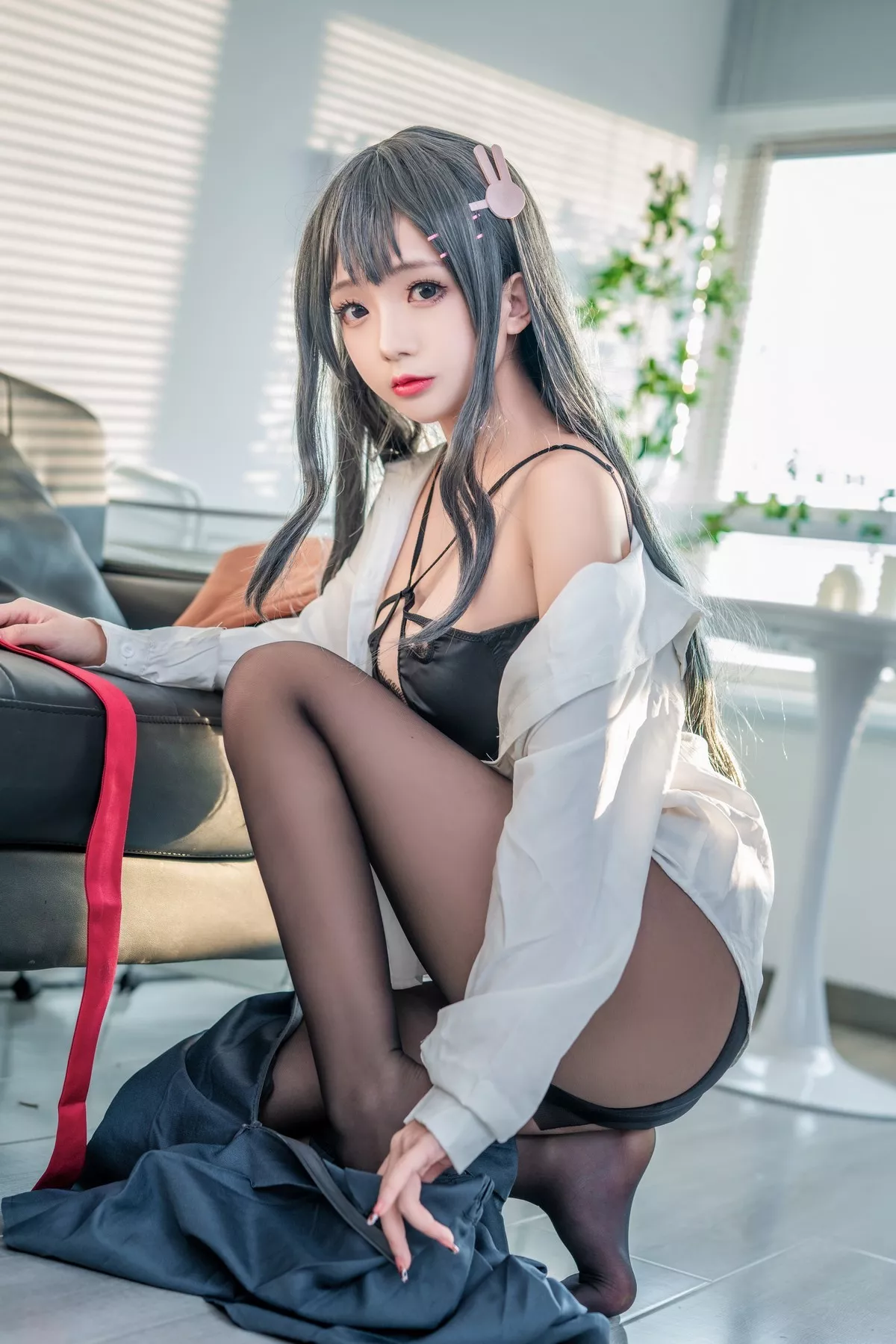 Xgyw.Org_Cosplay美女日奈娇麻衣校服主题私房性感学生制服半脱露蕾丝内衣迷人诱惑写真73P