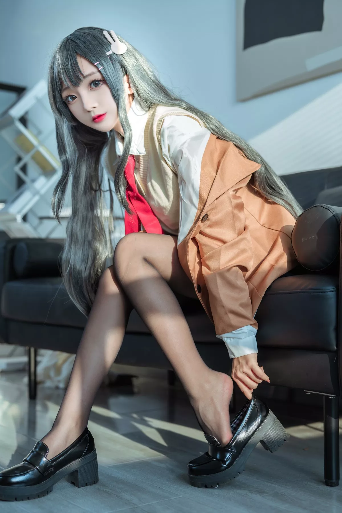 Xgyw.Org_Cosplay美女日奈娇麻衣校服主题私房性感学生制服半脱露蕾丝内衣迷人诱惑写真73P