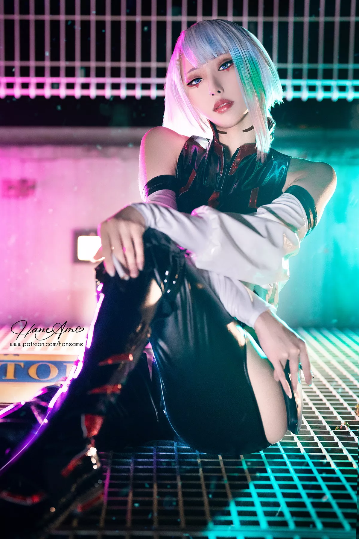 Xgyw.Org_Coser美女雨波_HaneAme-Cyberpunk Lucy主题私房浴缸黑色三点式内衣诱惑写真35P