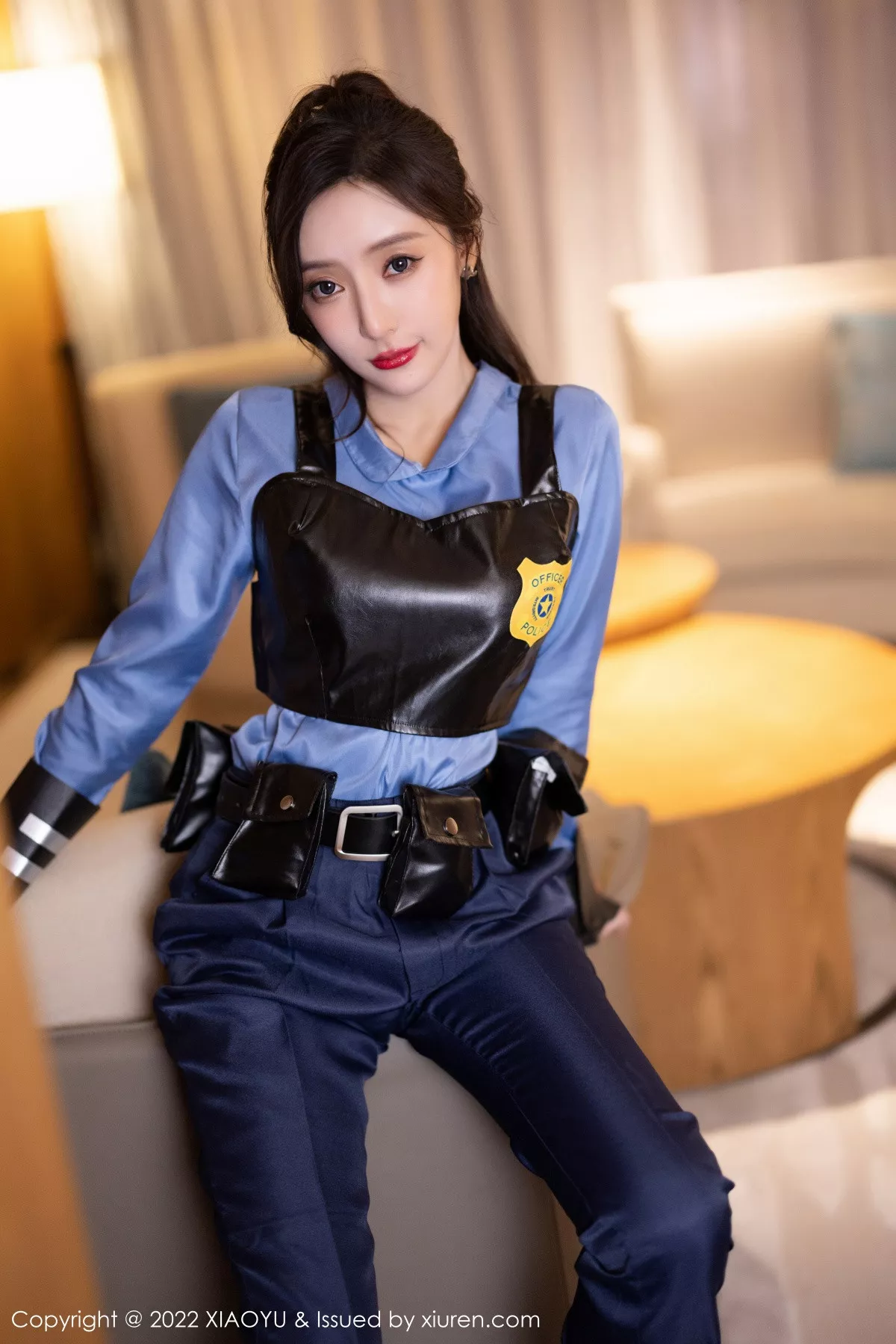 Xgyw.Org_[XiaoYu画语界]Vol.929_女神王馨瑶yanni脱蓝色女警官制服露黑色蕾丝内衣完美诱惑写真80P