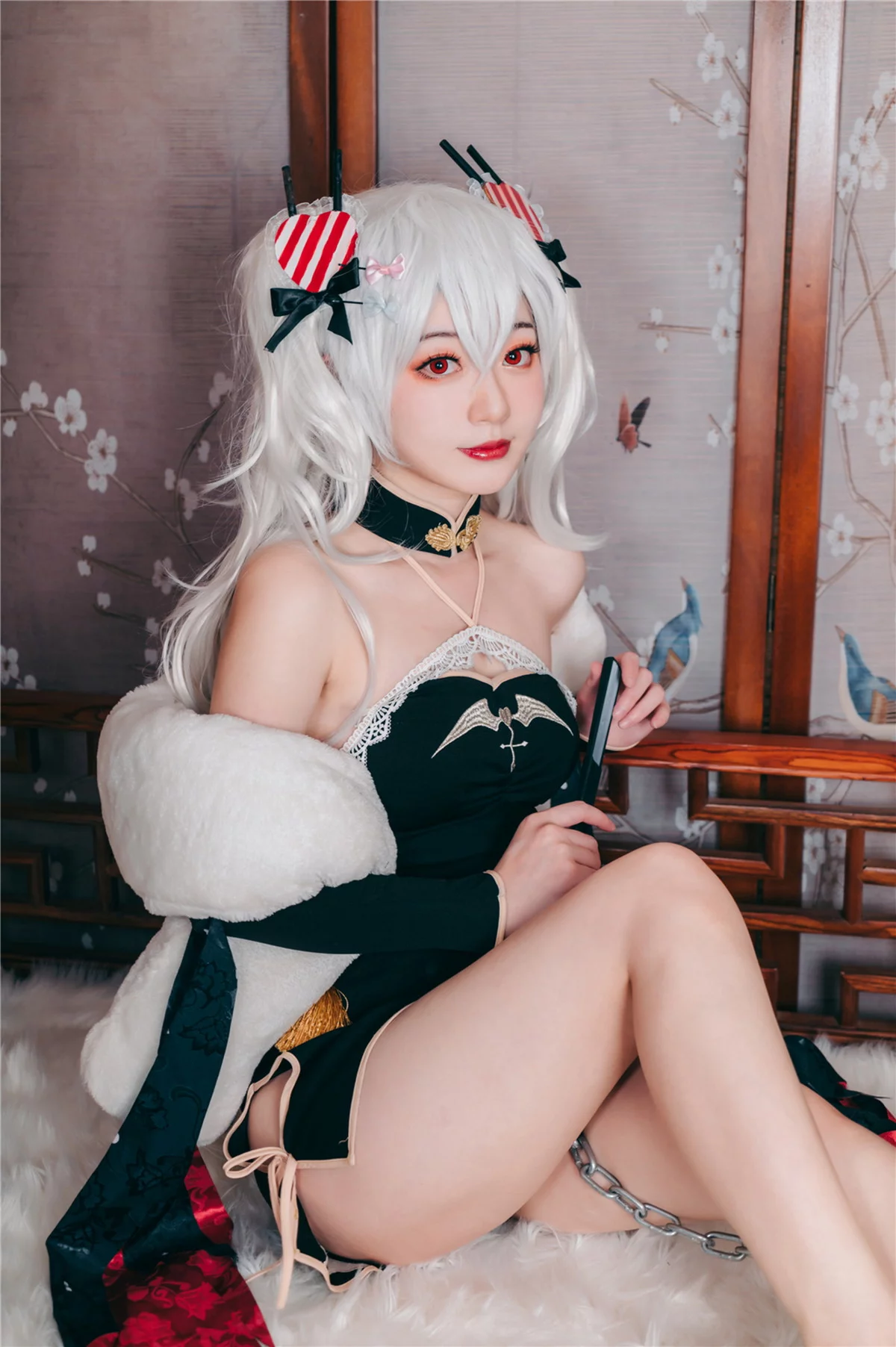 Xgyw.Org_Cosplay美女桃墨公子吸血鬼旗袍主题私房性感低胸高开旗袍秀豪乳翘臀诱惑写真40P