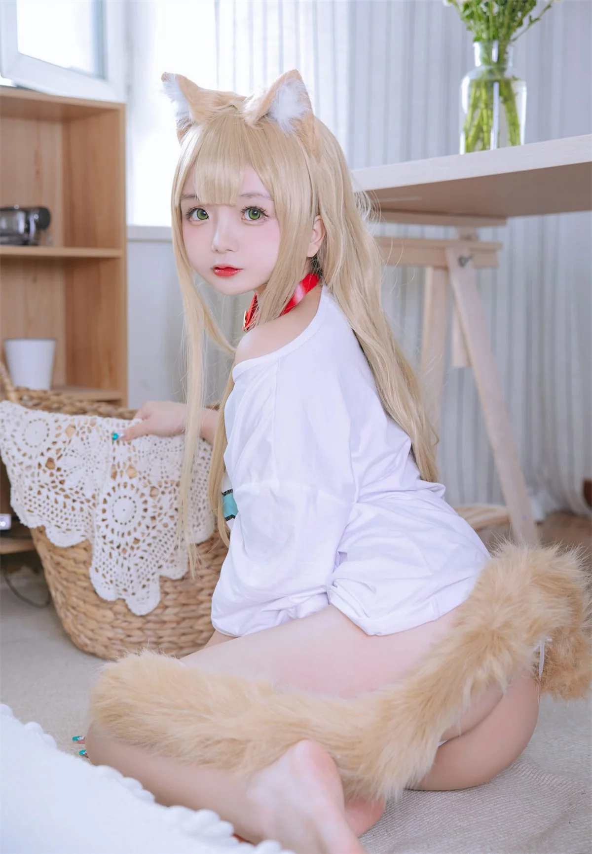 Xgyw.Org_Cosplay美女日奈娇黄豆粉主题私房半脱性感白T露傲人豪乳遮点惹火诱惑写真159P