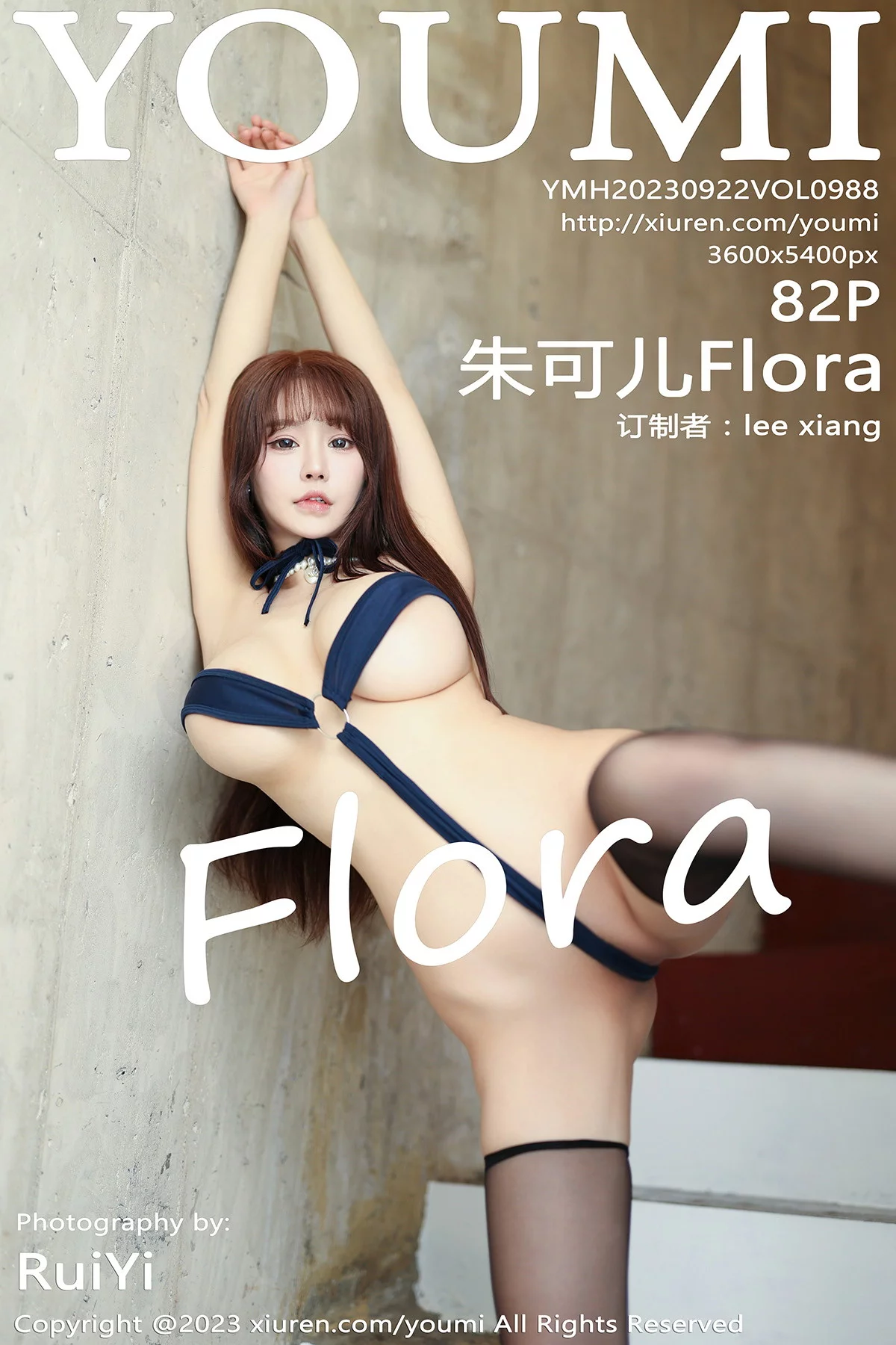 Xgyw.Org_[YouMi尤蜜荟]Vol.988_女神朱可儿Flora性感连体情趣服饰配黑丝袜秀惹火身材诱惑写真82P