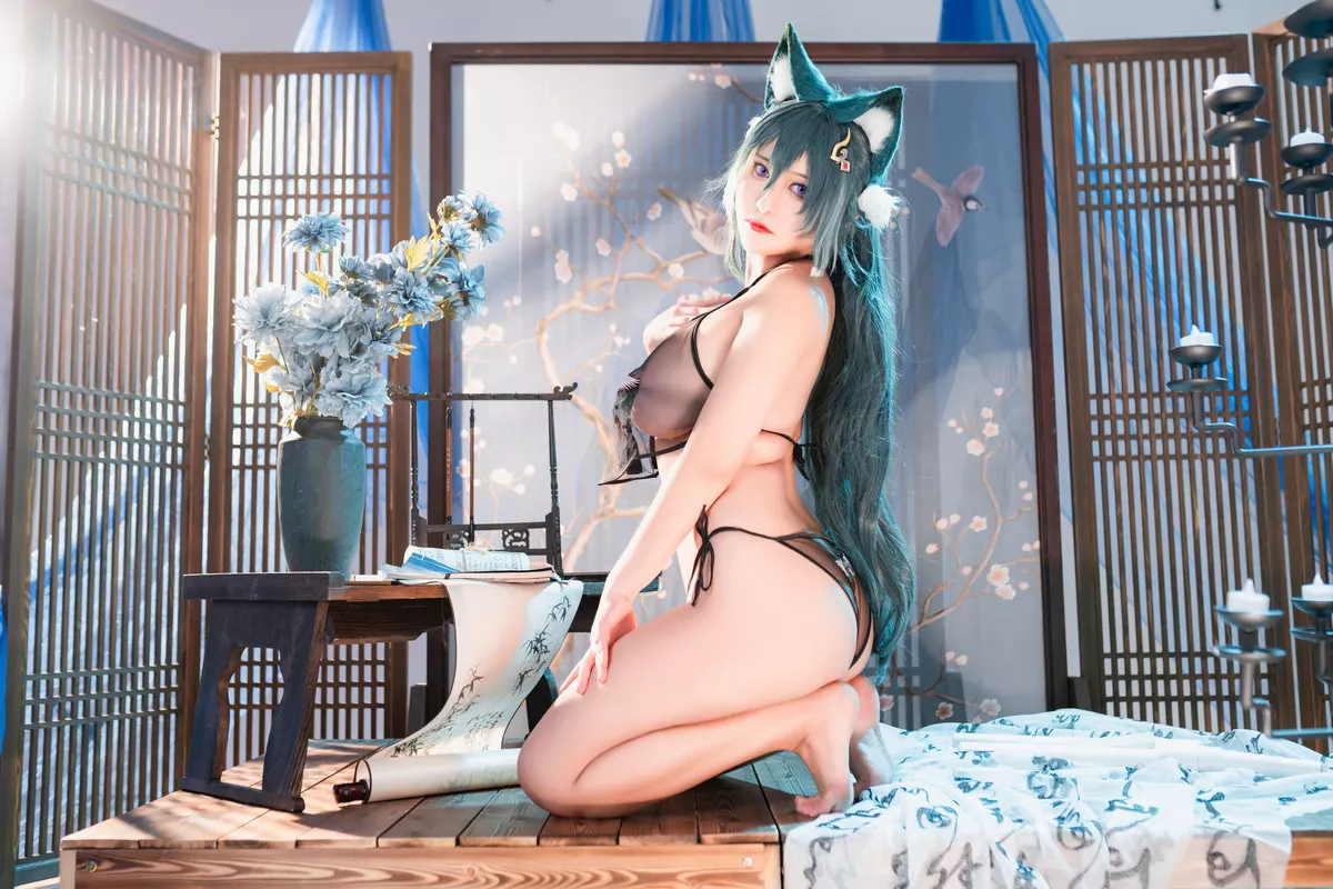 Xgyw.Org_动漫博主洛璃LoLiSAMA星穹铁道主题性感猫女郎装扮黑色薄透情趣内衣秀丰腴身材诱惑写真76P