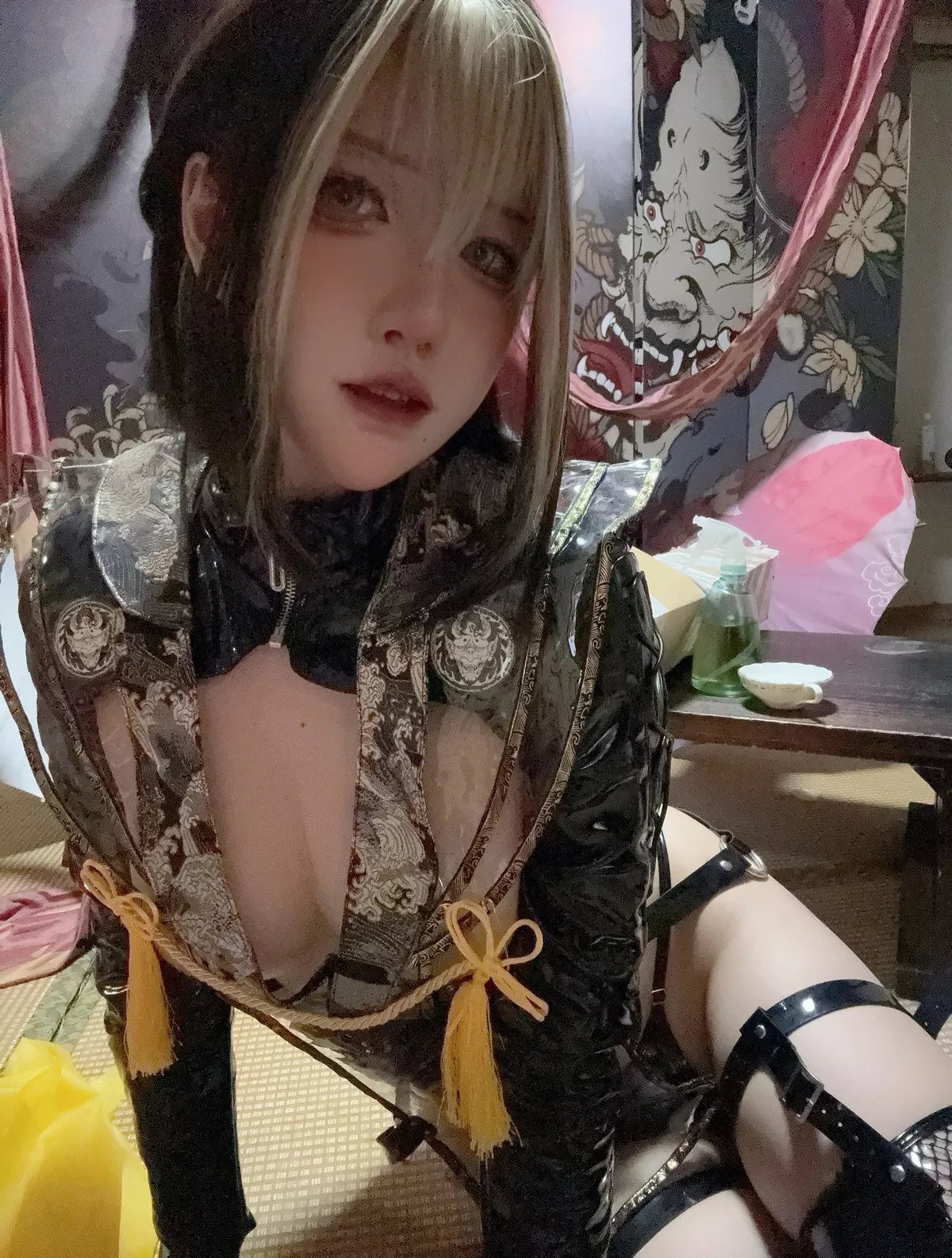 Xgyw.Org_鬼马少女阿薰kaOri战败忍者主题性感黑色皮质情趣内衣配黑皮长袜秀丰腴身姿诱惑写真114P